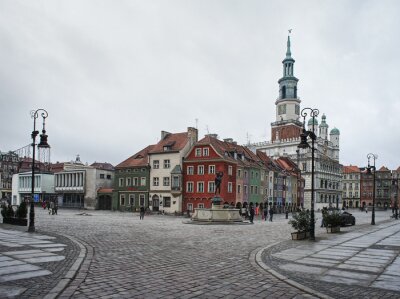 Tableau  La vieille ville de Poznan, Pologne