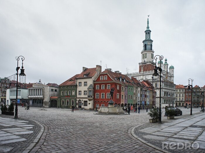 Tableau  La vieille ville de Poznan, Pologne