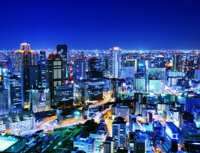 Tableau  La ville d'Osaka au Japon