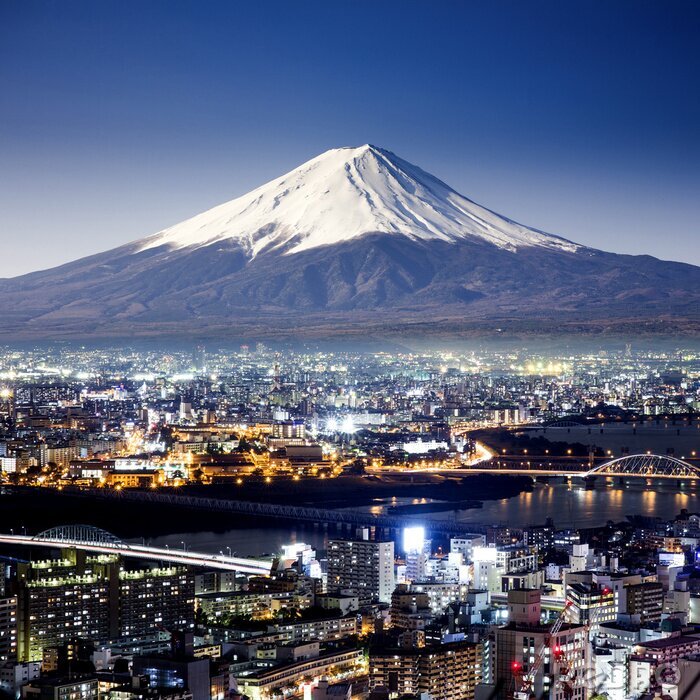 Tableau  La ville de Tokyo et le Mont Fuji