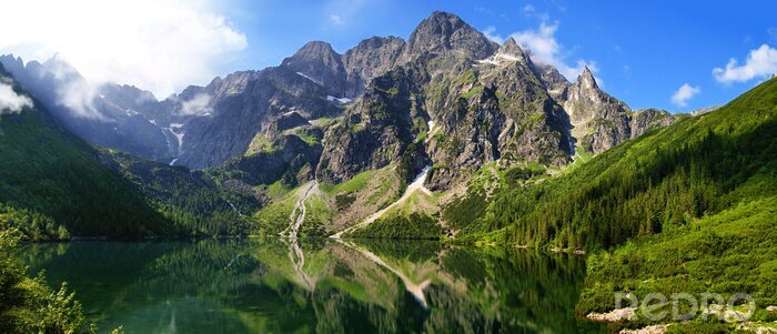 Tableau  Lac dans les montagnes