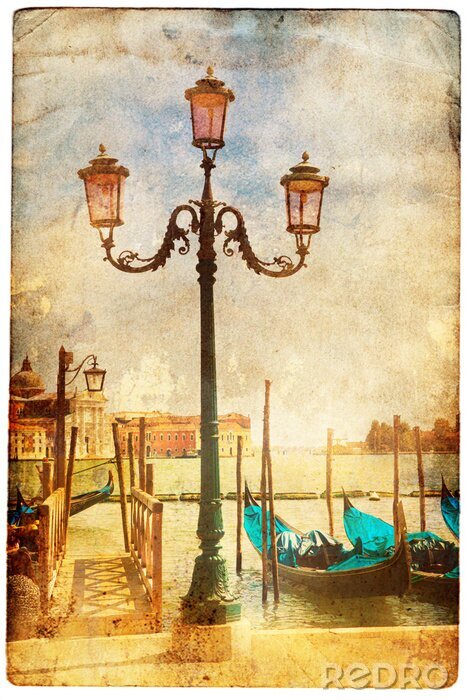 Tableau  Lampadaire vintage à Venise