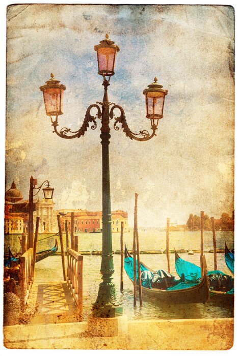 Tableau  Lampadaire vintage à Venise