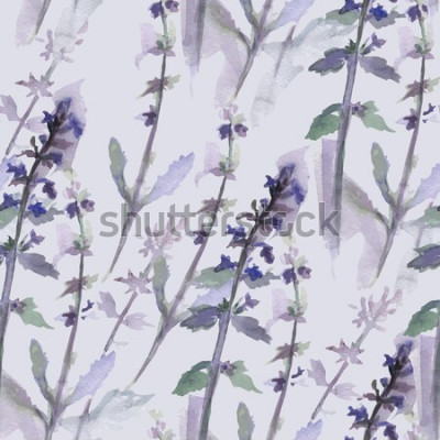 Tableau  Lavande aquarelle violette