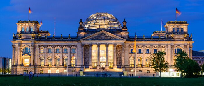 Tableau  Le bâtiment du Reichstag le soir