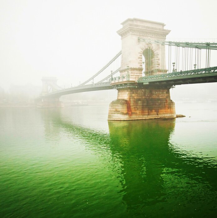 Tableau  Le célèbre Pont des Chaînes à Budapest, Hongrie