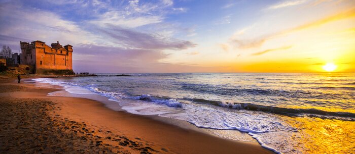 Tableau  Le château et la mer