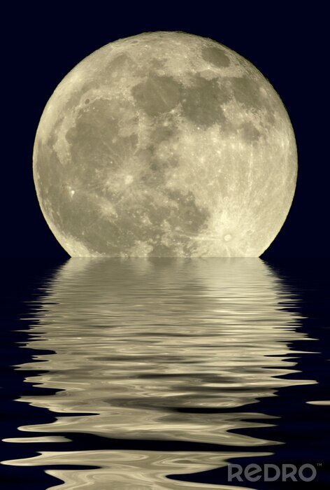 Tableau  Le reflet de la lune dans le lac