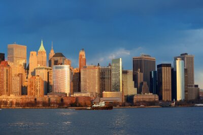 Le soleil sur les bâtiments à New York