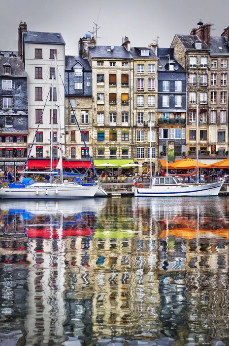 Tableau  Le Vieux Bassin et le quai Sainte Catherine à Honfleur