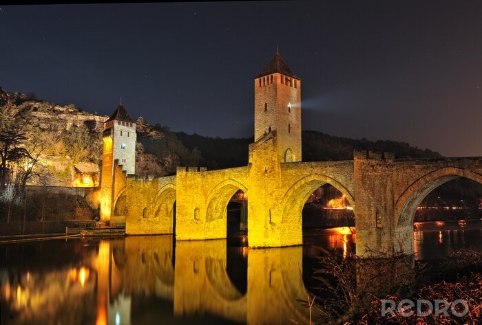 Tableau  Le Vieux Pont Valentré (France, Cahors)
