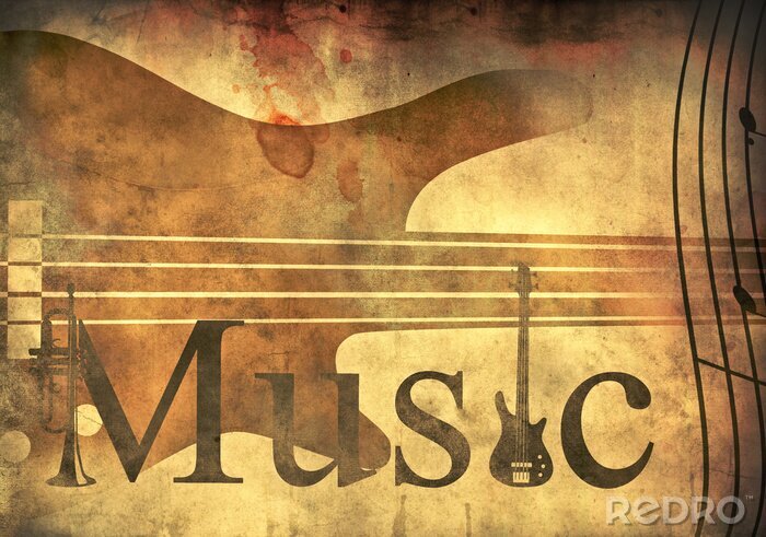 Tableau  Légende musique vintage