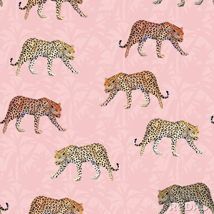 Tableau  Léopard parmi les roses