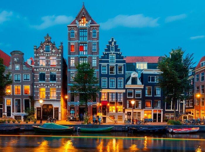 Tableau  Les canaux d'Amsterdam.