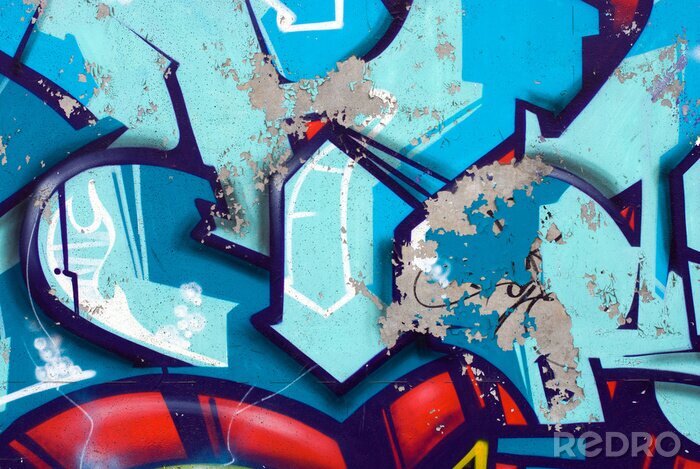 Tableau  Les flèches bleues graffiti