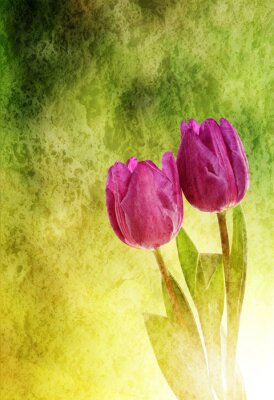 Tableau  Les fleurs de tulipe
