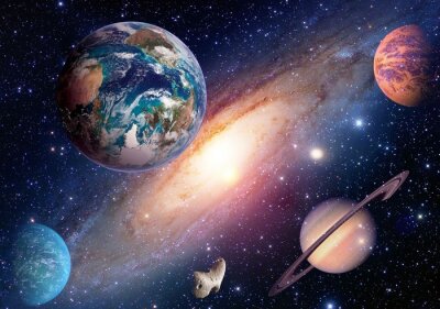 Les planètes, la Terre et la Voie lactée