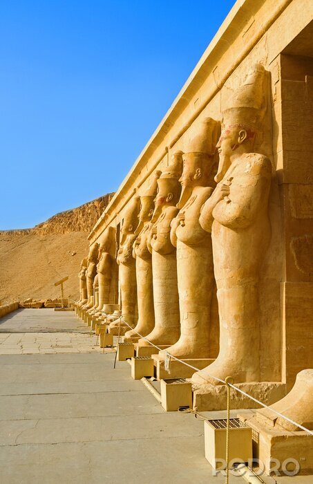 Tableau  Les statues monumentales dans le temple d'Hatshepsout