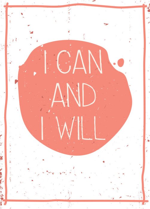 Tableau  Lettrage de motivation girly