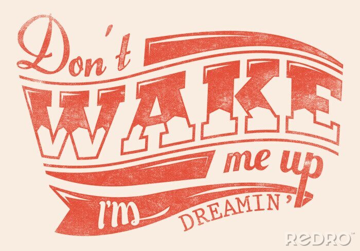 Tableau  Lettrage rétro typographique