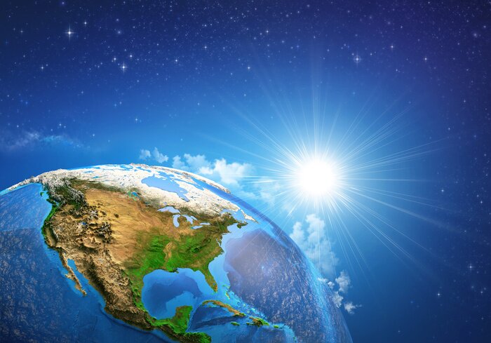 Tableau  Lever de soleil sur l'Amérique