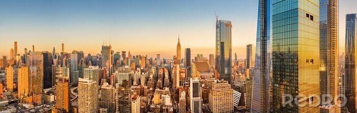 Tableau  Lever de soleil sur les gratte-ciel de New York