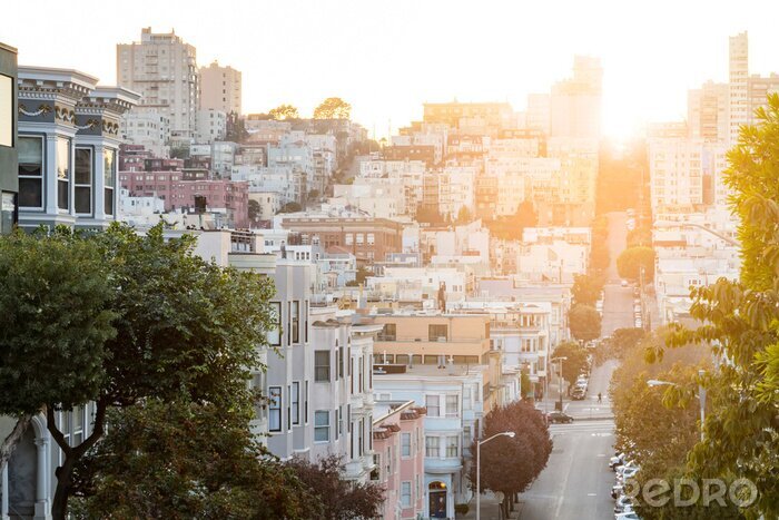 Tableau  Lever du soleil à San Francisco