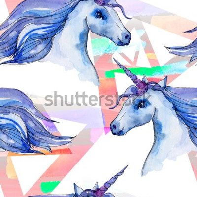 Tableau  Licornes bleues