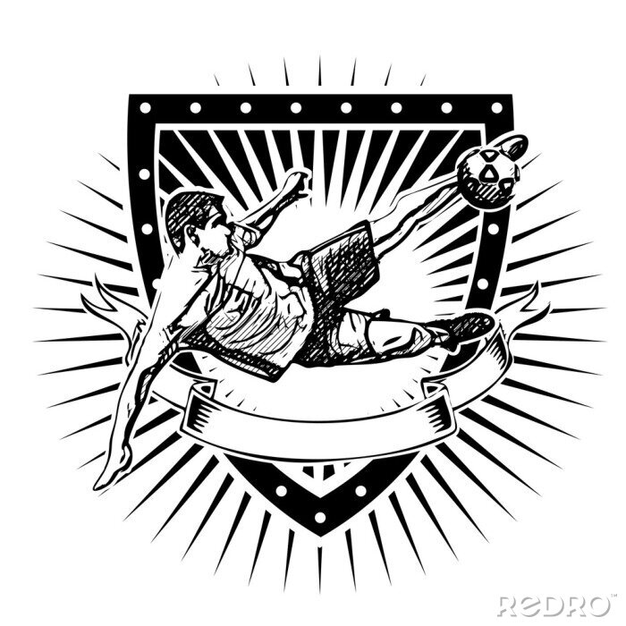 Tableau  Logo foot noir et blanc