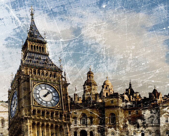 Tableau  Londres Composer Vintage