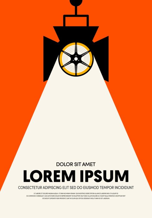 Tableau  Lumière de projecteur et cinéma