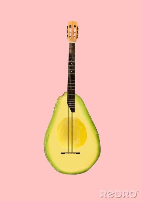 Tableau  Magnifique motif guitare avocat
