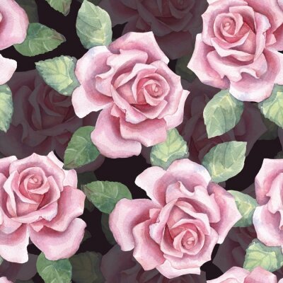 Tableau  Magnifiques bourgeons. Aquarelle roses modèle 4