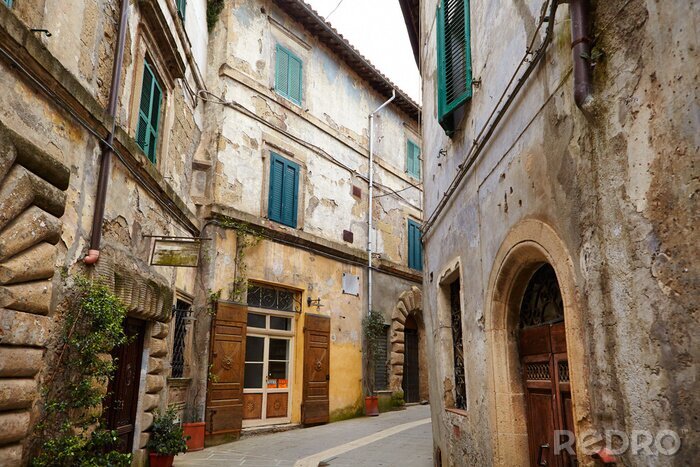 Tableau  Maison aux murs délabrés