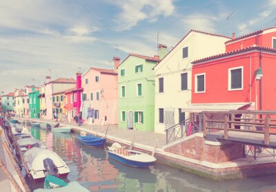 Tableau  Maisons colorées à Venise