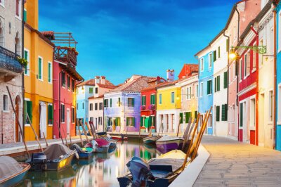 Poster  Maisons colorées dans le quartier de Burano à Venise