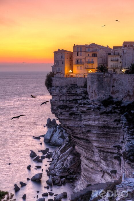 Tableau  Maisons colorées sur la côte