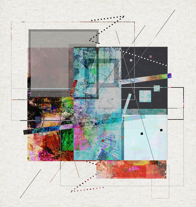 Tableau  malerei texturen Formen papier