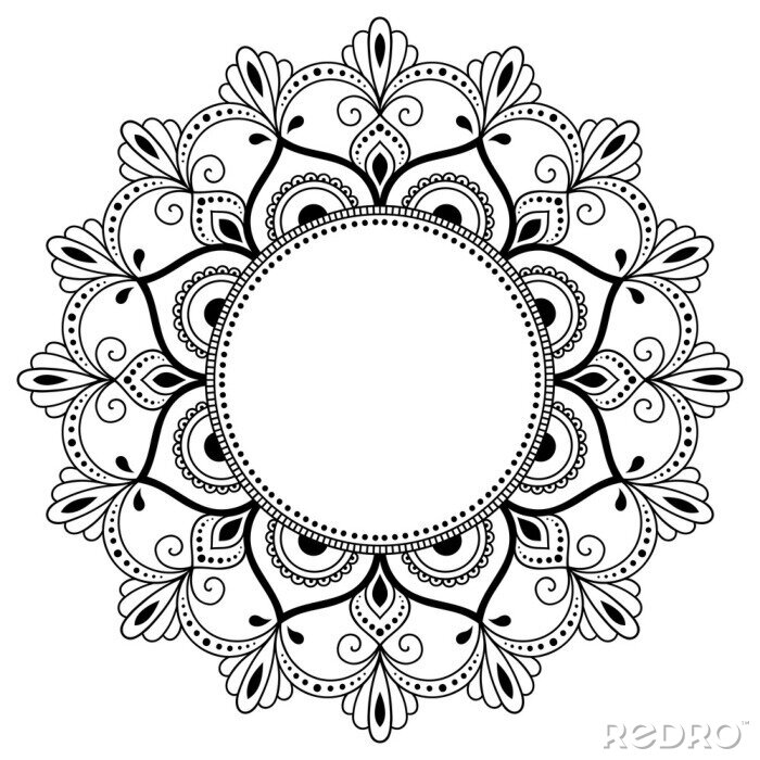 Tableau  Mandala style oriental