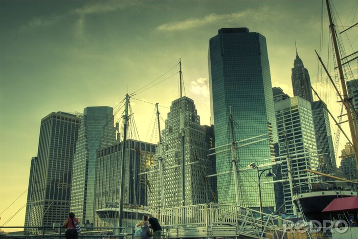 Tableau  Manhattan au soleil couchant