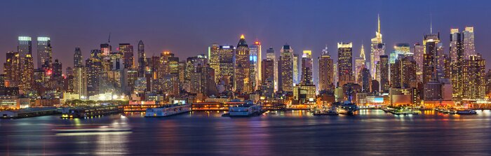Tableau  Manhattan de nuit