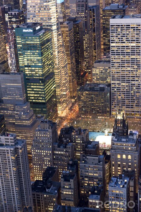 Tableau  Manhattan par nuit