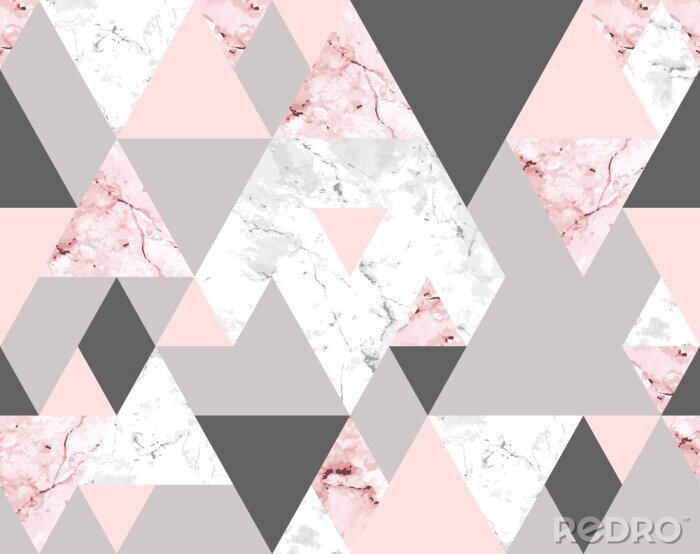 Tableau  Marbre en forme de triangles