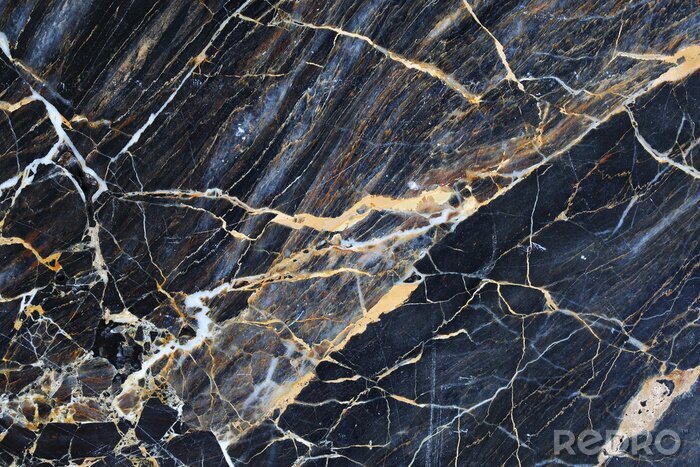 Tableau  Marbre foncé fortement fissuré