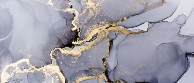 Marbre gris avec de l'or