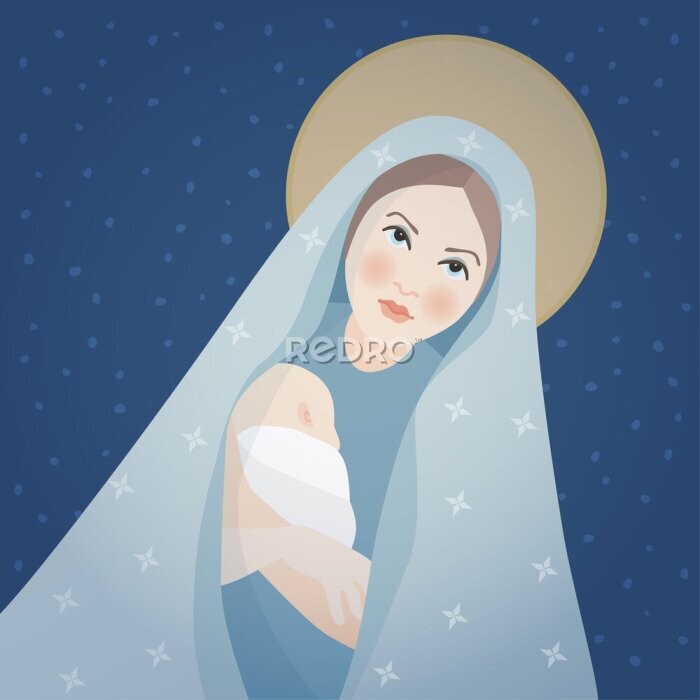 Tableau  Marie tenant l'enfant Jésus