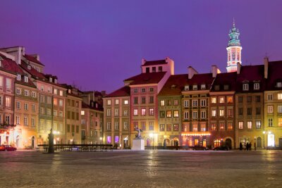 Tableau  Marktplatz von Varsovie, Polen