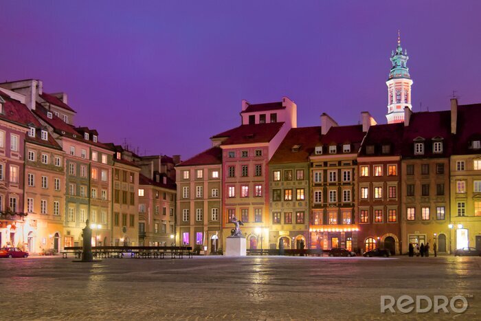 Tableau  Marktplatz von Varsovie, Polen