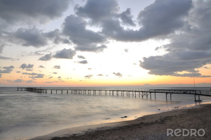 Tableau  Mer et jetée