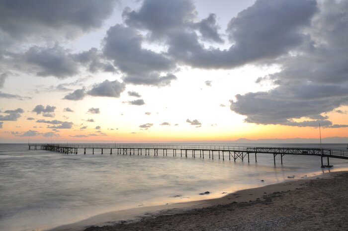 Tableau  Mer et jetée